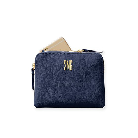 Everyday Italian Leather Mini Zipper Pouch | Mark and Graham