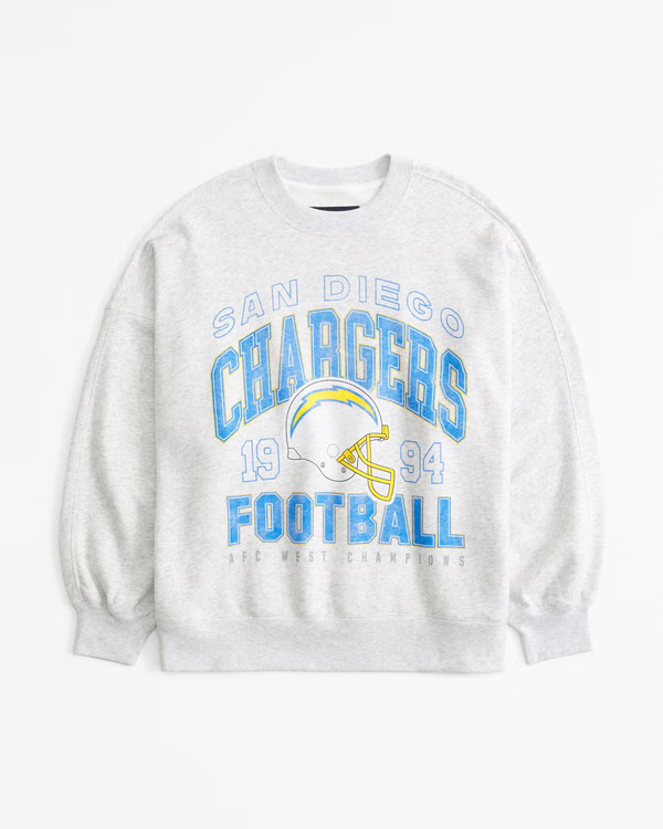 NFL San Diego Chargers Graphic Oversized Sunday Crew | NFL NFL | Abercrombie.com | Abercrombie & Fitch (US)