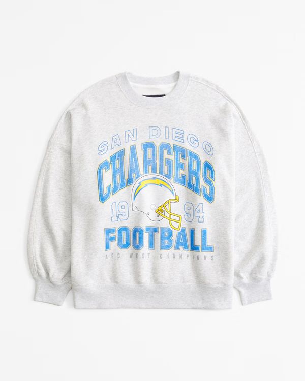 San Diego Chargers Graphic Oversized Sunday Crew | Abercrombie & Fitch (US)