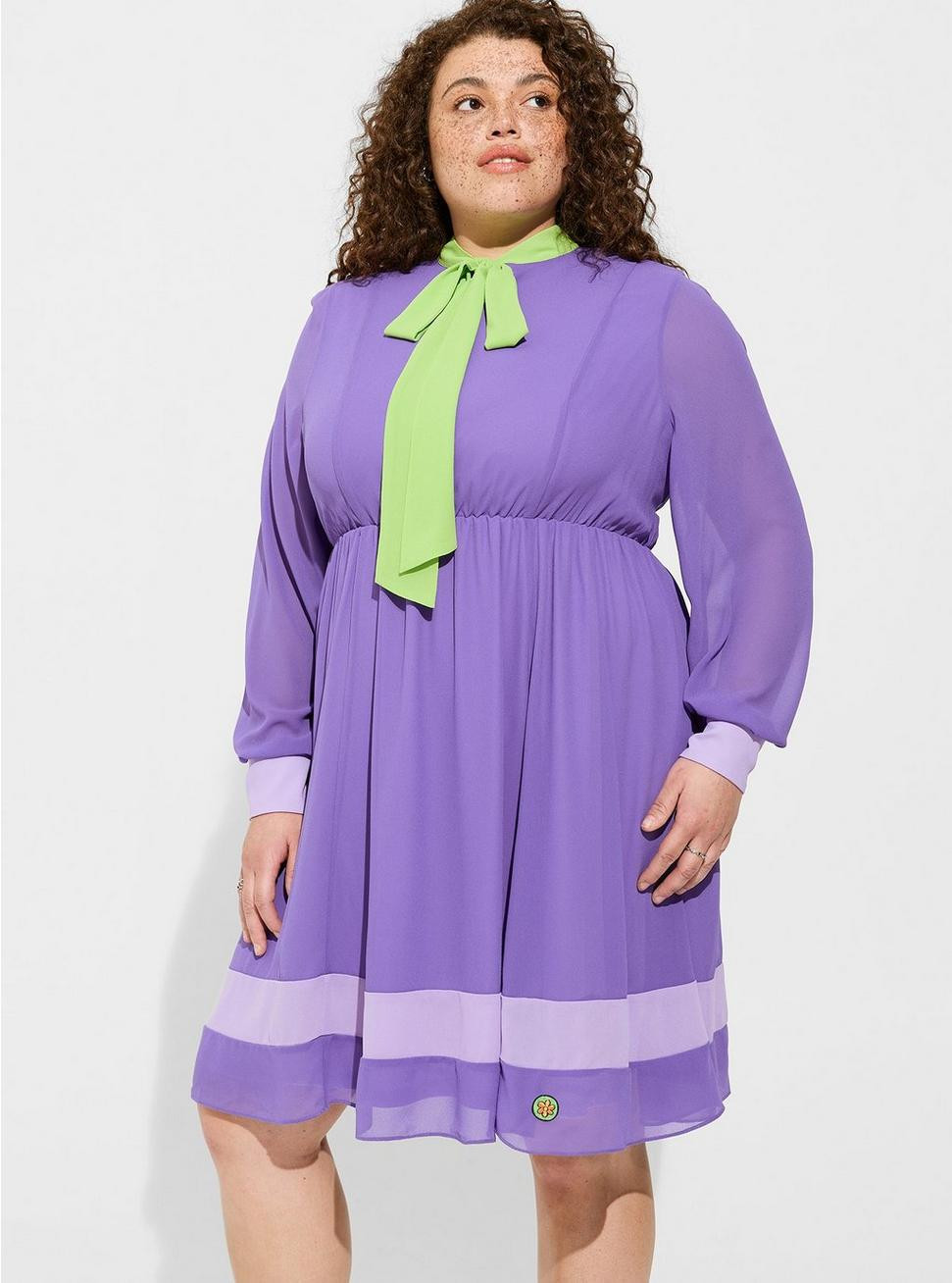 Scooby Doo Daphne Chiffon Fit N Flare Dress | Torrid (US & Canada)