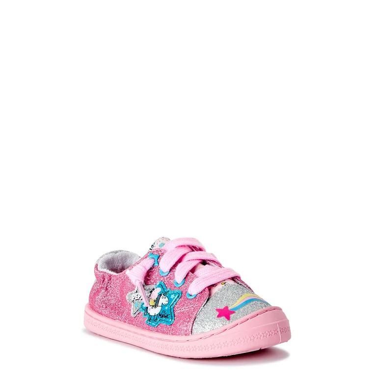 Peppa Pig Toddler Girl Glitter Casual Bump Toe Sneaker, Sizes 7-12 | Walmart (US)