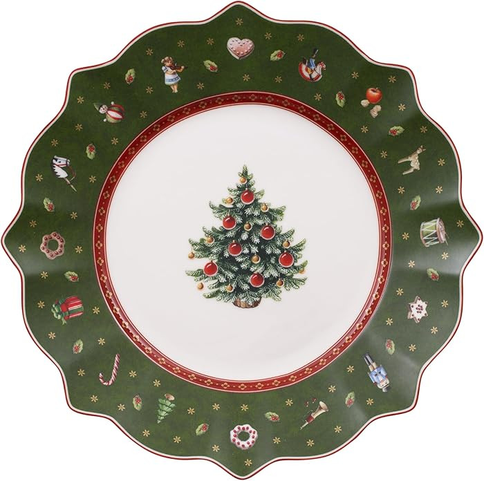 Villeroy & Boch – Toy's Delight Breakfast/Dessert Plate Green,White, Microwave Safe, Christmas,... | Amazon (UK)