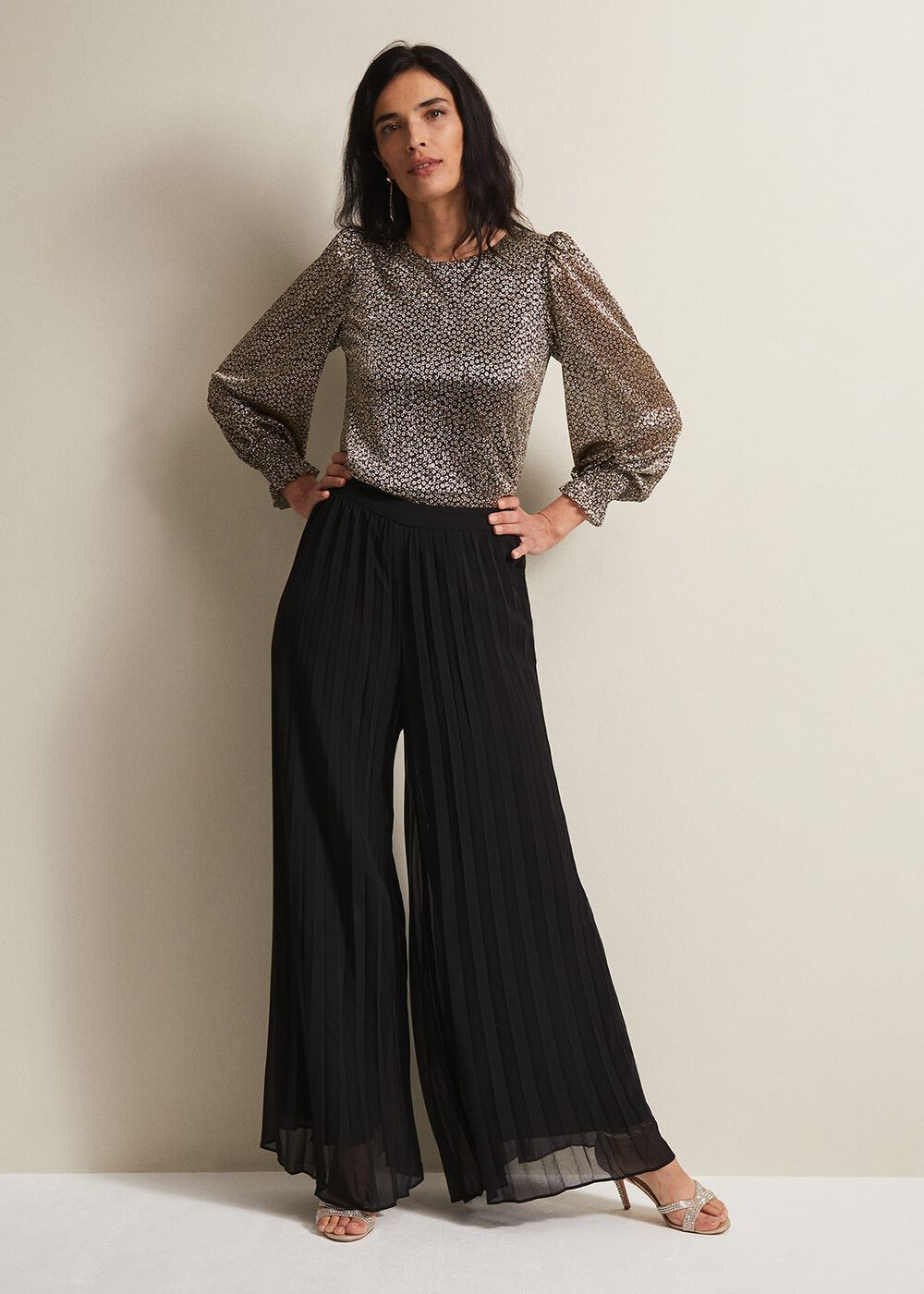 Sylvie Pleat Wide Leg Trousers | Phase Eight UK | | Phase Eight