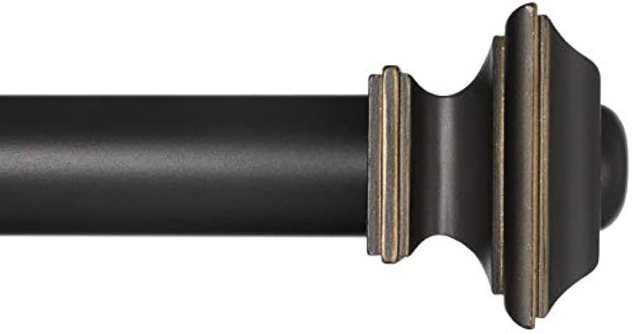 Ivilon Drapery Treatment Window Curtain Rod - Square Design 1 1/8 Rod. 16 to 28 Inch - Antique Bl... | Amazon (US)