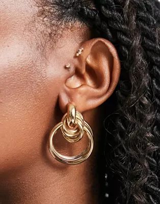 Reclaimed Vintage oversized earrings in gold | ASOS (Global)