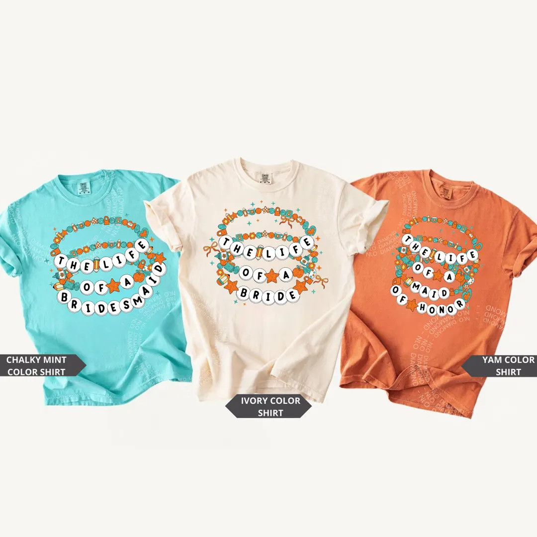 The Life of A Bride Comfort Colors® Shirt, Bridesmaid Matching Tee, Bridal Party Gift, Bachelore... | Etsy (US)