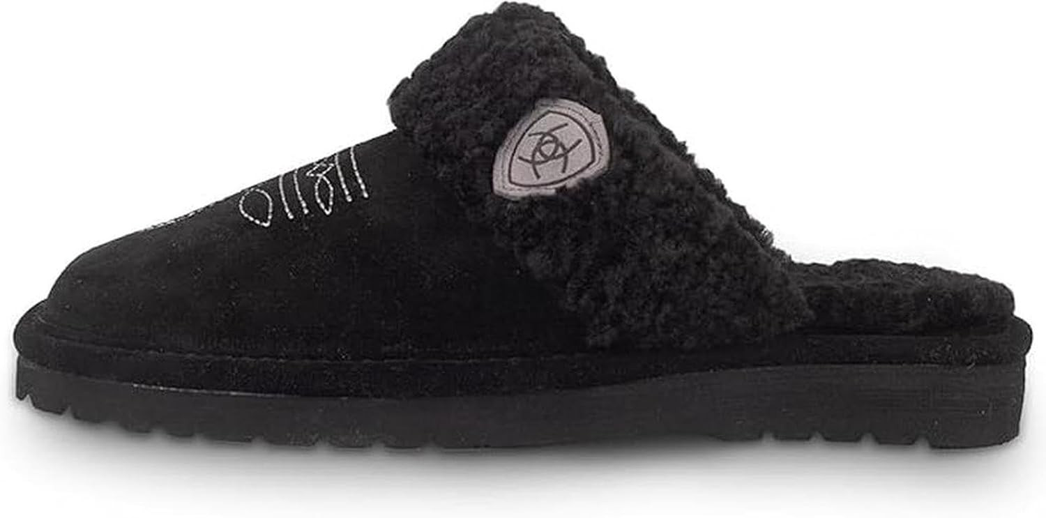 ARIAT Jackie Women's Suede Slippers, Boot Look Square Toe | Amazon (US)