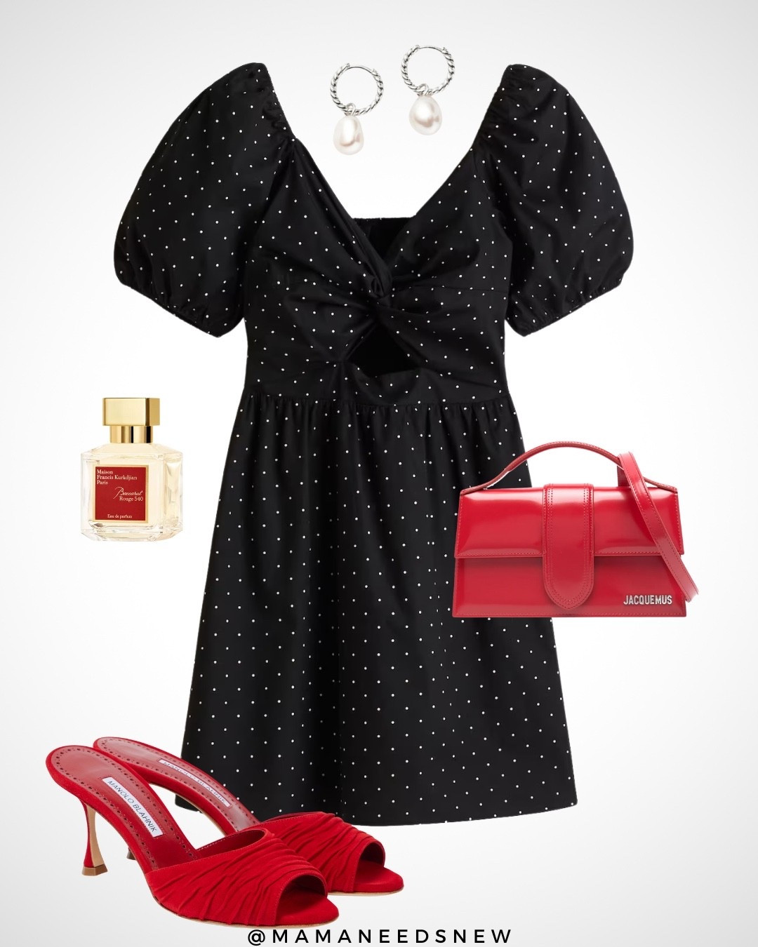 A summer outfit with a polka dot dress, mule heels, small top handle bag ❤️

#LTKSaleAlert #LTKItBag #LTKStyleTip