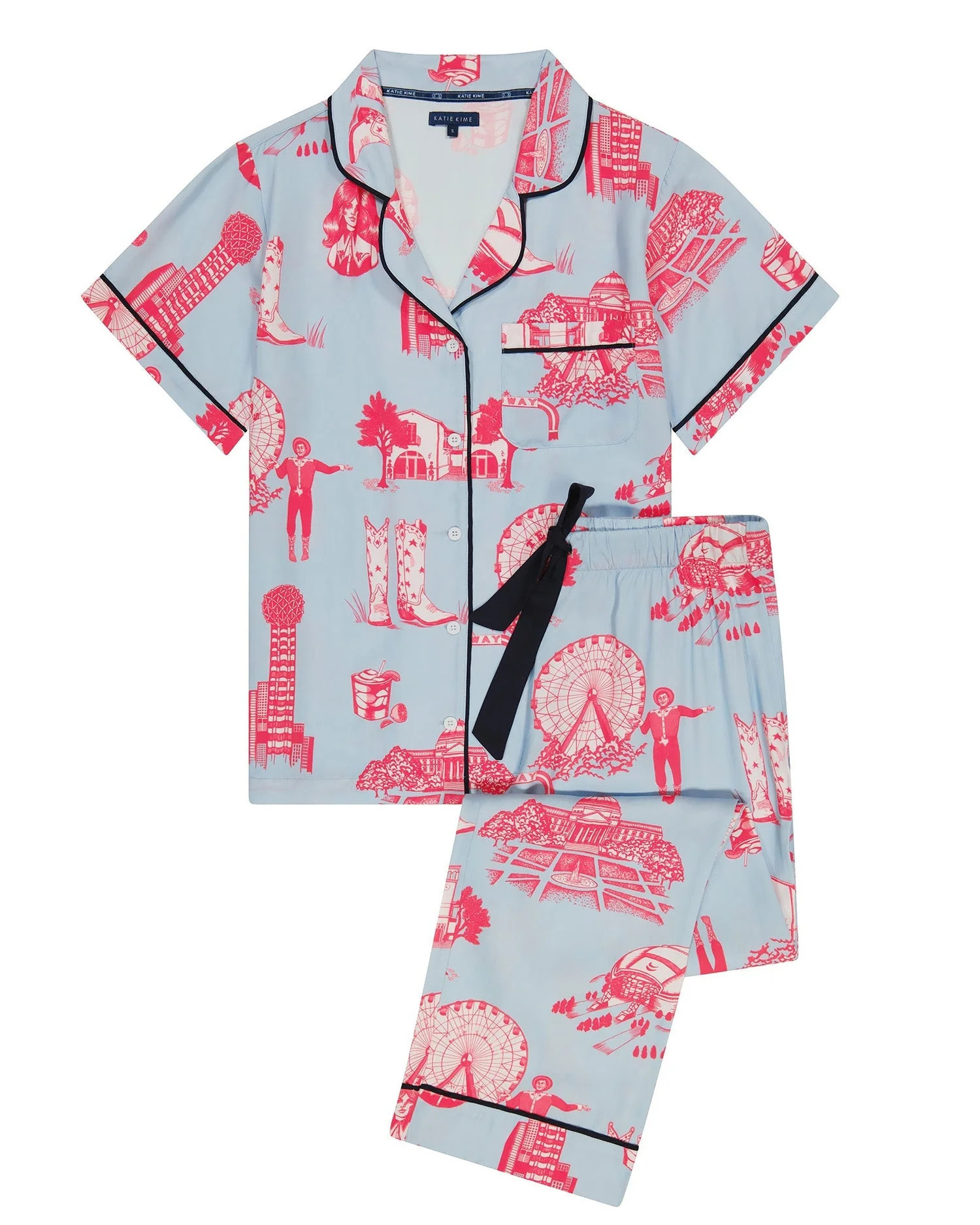 Dallas Toile Pajama Pants Set | Colorful Prints, Wallpaper, Pajamas, Home Decor, & More | Katie Kime Inc