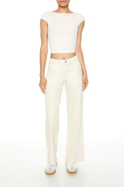 Twill Low-Rise Cargo Pants | Forever 21