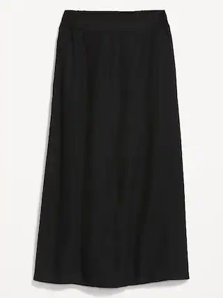 High-Waisted Smocked Crepe Maxi Skirt for Women | Old Navy (US)
