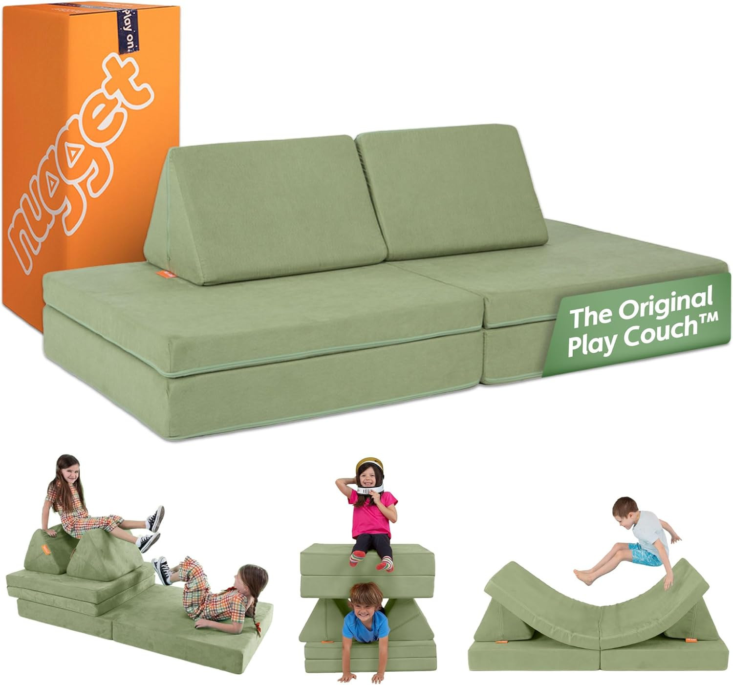 Amazon.com: Nugget - The Original Play Couch for Kids - Modular Foam Children's Sofa for Playroom... | Amazon (US)
