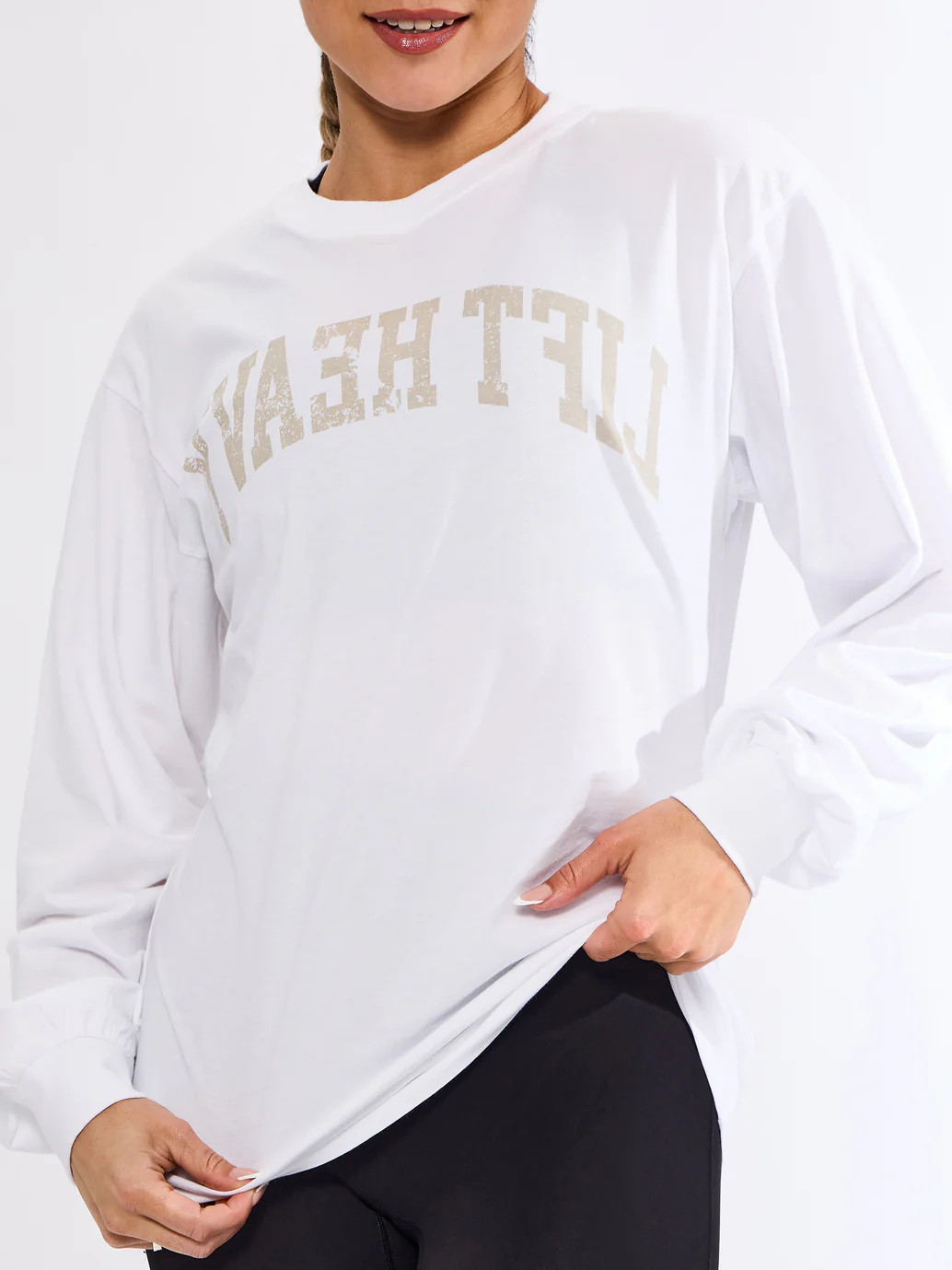 Selfie Long Sleeve Graphic Tee - Black | Buffbunny Collection