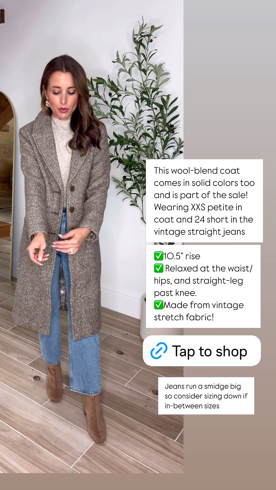 My favorite Abercrombie jeans on sale! 90s vintage straight jeans. Abercrombie wool blend coat in XXS petite. Fall style. Fall outfits. Elevated casual. Winter coat. Long coat. Wearing XXS in tops. Target boots are TTS.

*10.5” High-rise vintage straight jeans in 24 short in color medium. Relaxed at the waist/hips, and straight-leg past knee. Made from vintage stretch fabric!

#LTKShoeCrush #LTKSeasonal #LTKFallSale