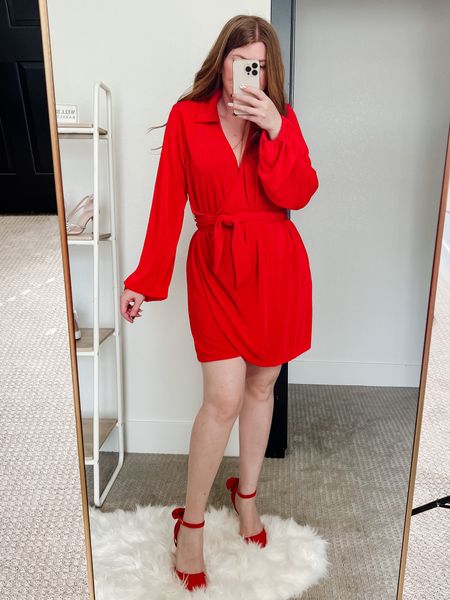 Love this red dress for the holidays! No shapewear needed too! Amazon dress size large. Holiday outfit. Holiday dress. 

#LTKHoliday #LTKstyletip #LTKunder50