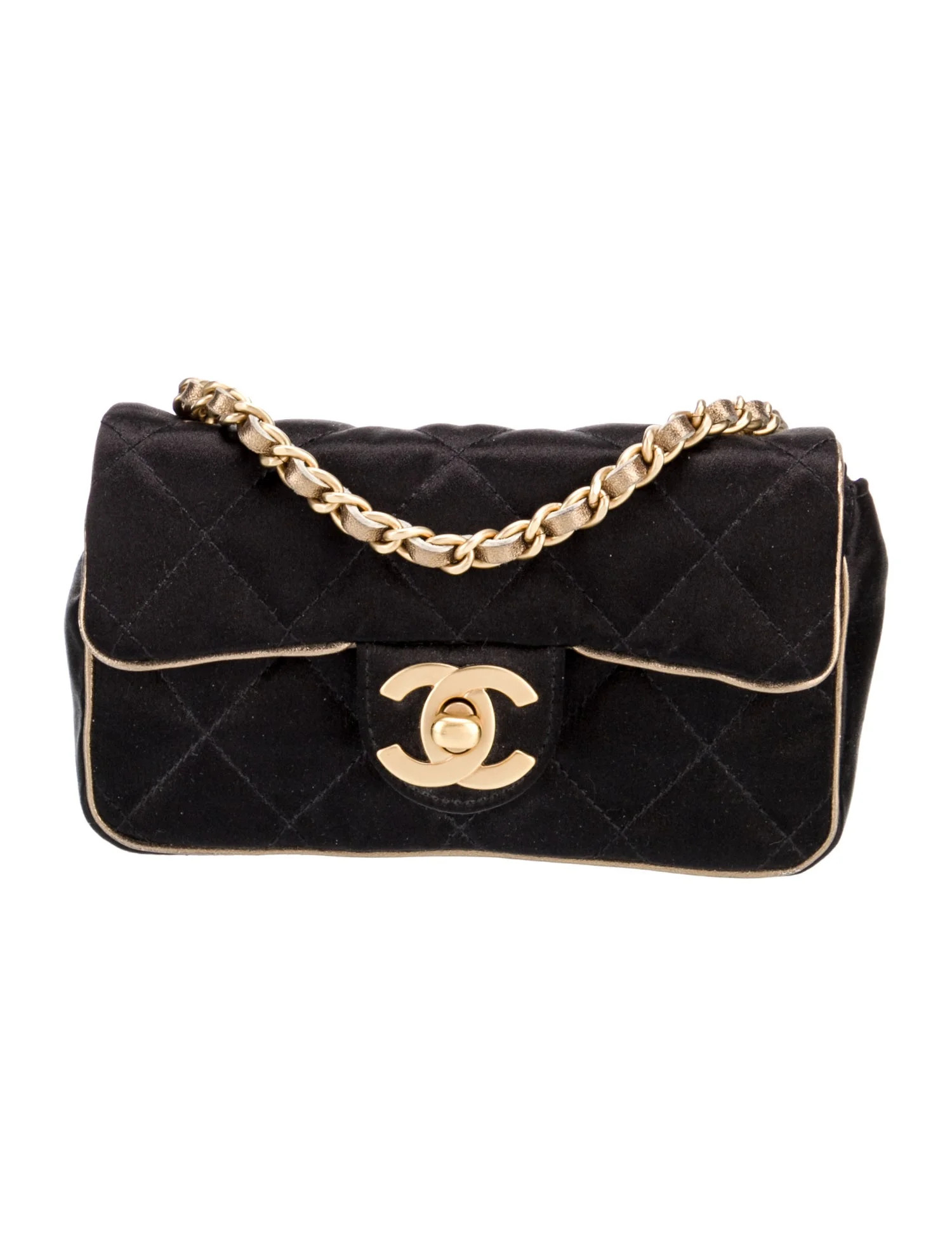 Extra Mini Satin Flap Bag | The RealReal