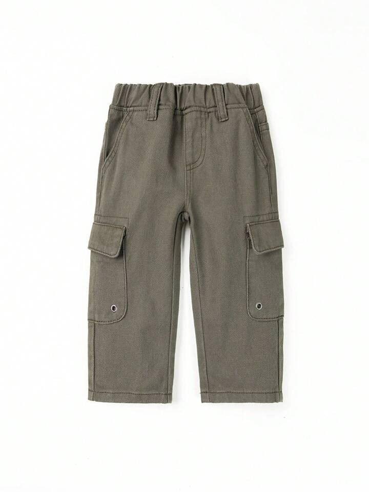 Baby Boy Flap Pocket Side Elastic Waist Cargo Pants | SHEIN