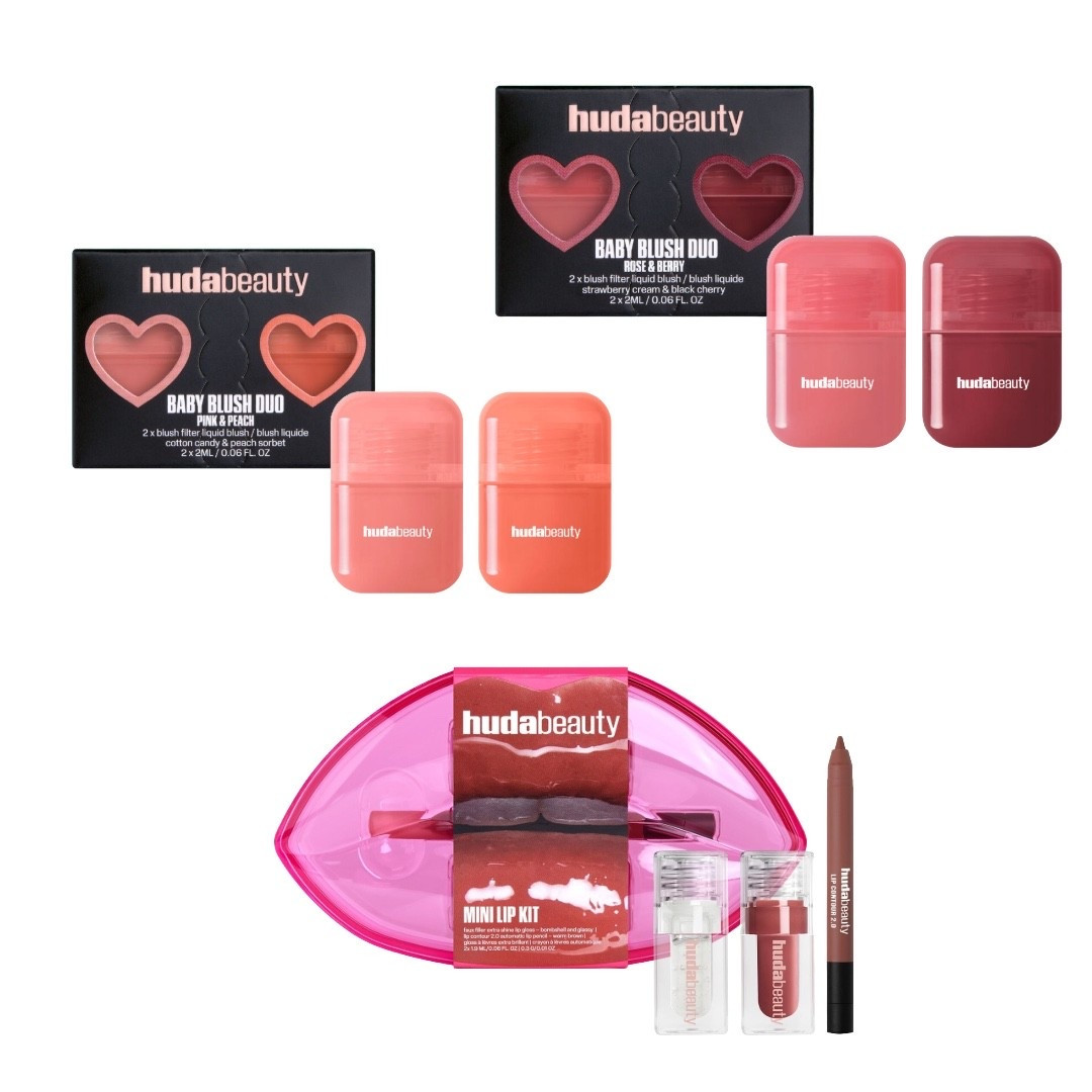 🌟MINI SET HUDA BEAUTY🌟

Sono arrivati dei nuovi ed imperdibili mini set makeup di @hudabeauty dedicati alle labbra e alla base. 

Tra i set troviamo:
- Mini Lip Kit, che contiene al suo interno Lip Contour 2.0 nella tonalità Warm Brown e due Lip Gloss Faux Filler, Bombshell e Glassy (prezzo 30 euro);
- Baby Blush Duo Rose And Berry, con due mini blush nelle colorazioni Strawberry Cream e Black Cherry (prezzo 26 euro);
- Baby Blush Duo Pink And Peach, con due mini blush nelle colorazioni Cotton Candy + Peach Sorbet (prezzo 26 euro). 

Vi piacciono questi mini set?
#hudabeauty #hudabeautyshop #hudabeautyblush #hudabeutymini #hudabeautyminiset #miniset 

