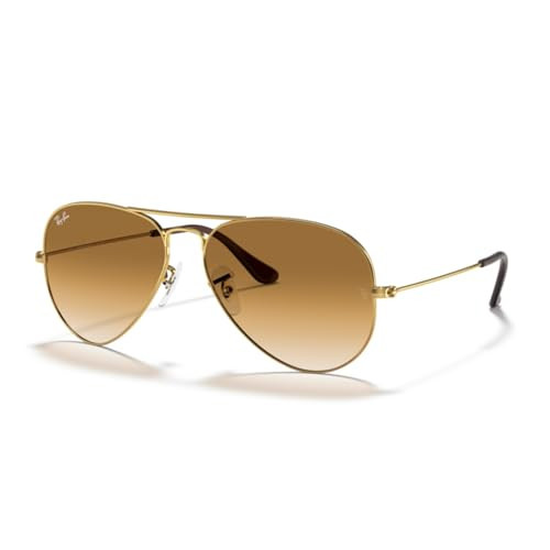 Ray-Ban RB3025 001/51 55MM Gold/Brown Gradient Aviator Sunglasses for Men for Women +Bundle with Accessory Eyewear Kit | Amazon (US)