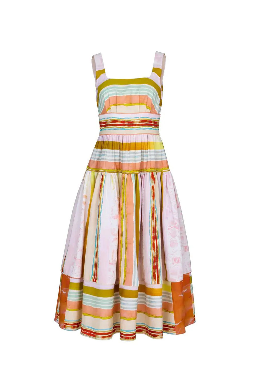 Mara Dress in Abstract Stripe | Bunny & Babe