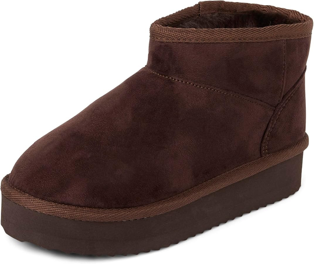 The Children's Place girls Girls Mini Ankle Platform Boot, Faux-fur Lined | Amazon (US)