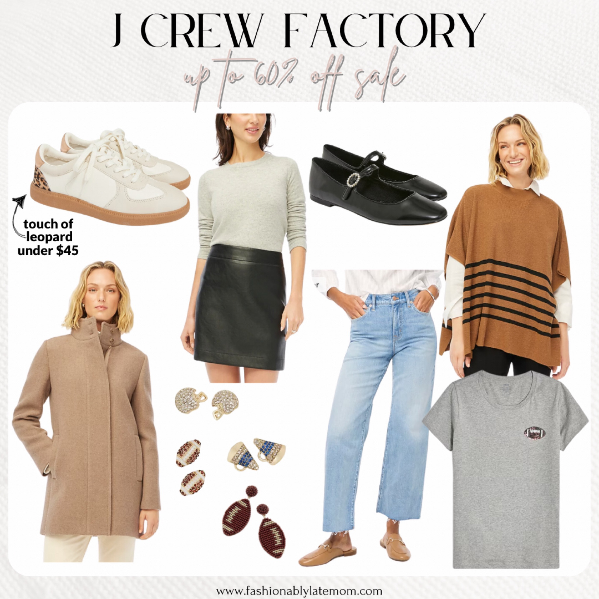 Lots of fall favorites on sale! Extra 20% off orders $100+
Fashionably late mom
Mary Jane’s
Leopard sneakers
Winter jacket
Faux leather skirt
Poncho 
Barrel jeans
Football earrings 
Fall fashion
Fall outfit ideas 