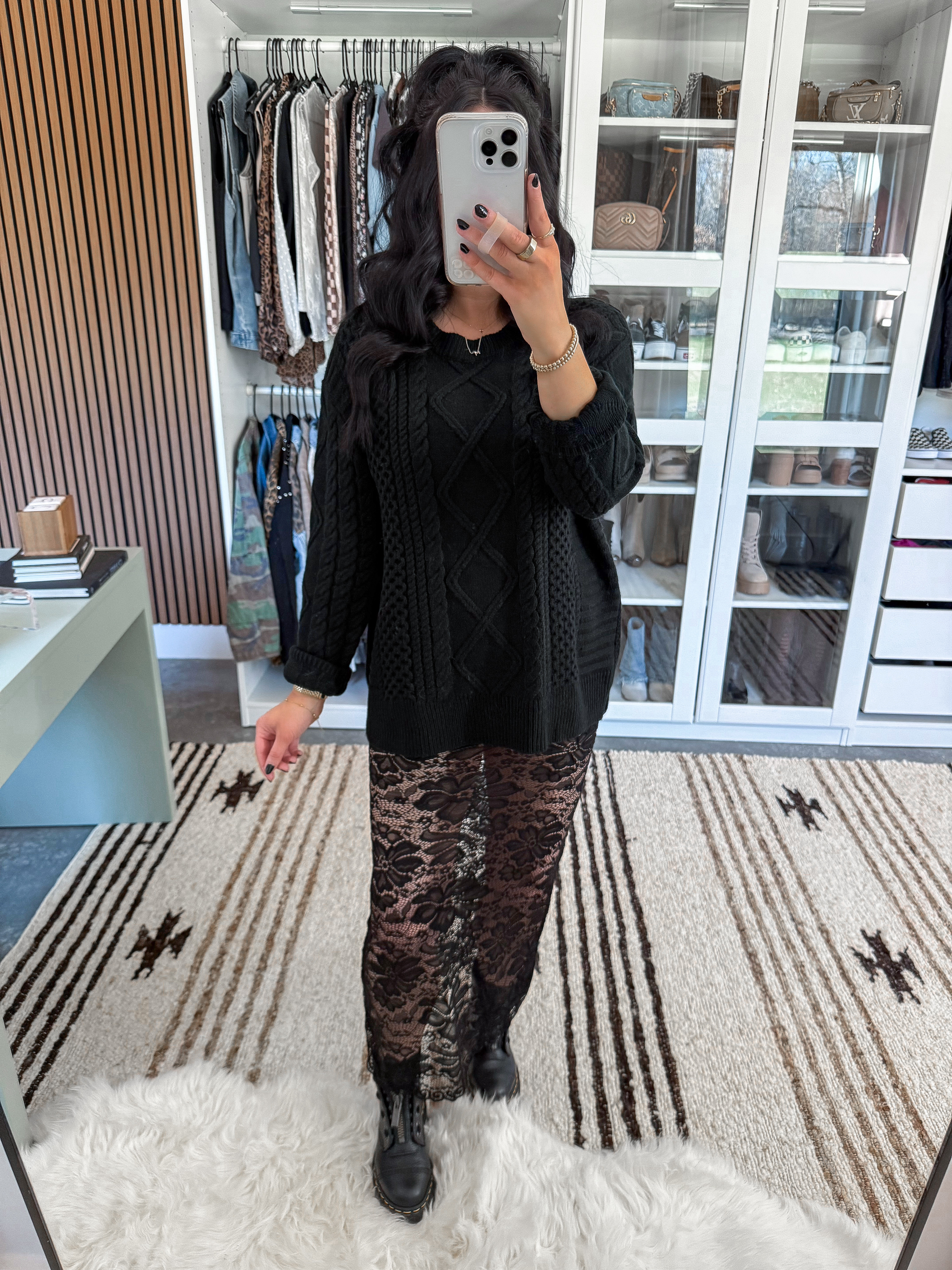 Sweater - medium
Spandex Shorts - small (wore under the skirt!)

*My exact skirt seller is no longer available, so I linked two alternatives that seem to be identical! 

Bump friendly all black outfit that you must wear for your next date night! 😍 This black sheer lace skirt is everything! 

 

 

#LTKFindsUnder50 #LTKFindsUnder100 #LTKBump
