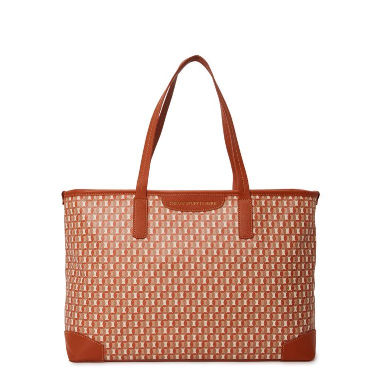 Time and Tru Women's Sustainable Signature Tote Pouch | Walmart (US)