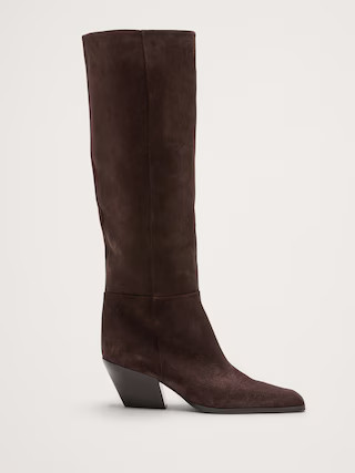 Italian Leather Knee-High Boot | Banana Republic (US)