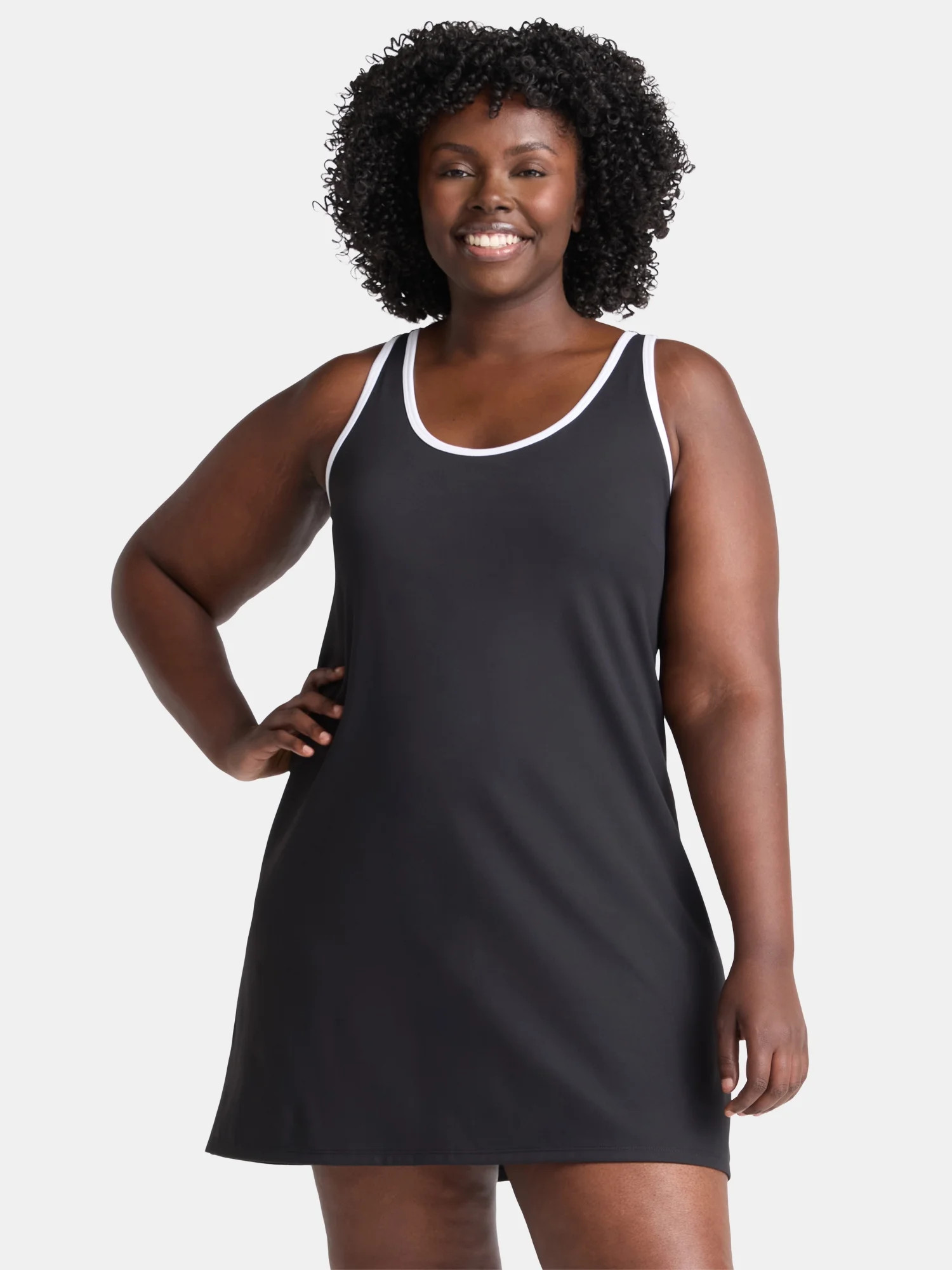 Avia Women's and Women's Plus Racerback Active Piped Dress, Size XS-4X | Walmart (US)