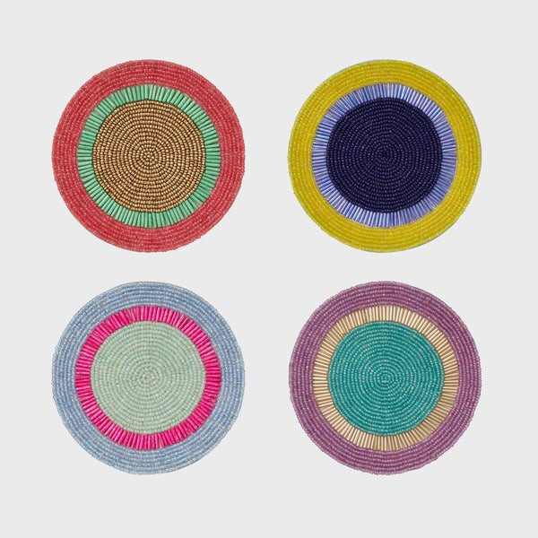 Bright stripe coasters | Joanna Buchanan