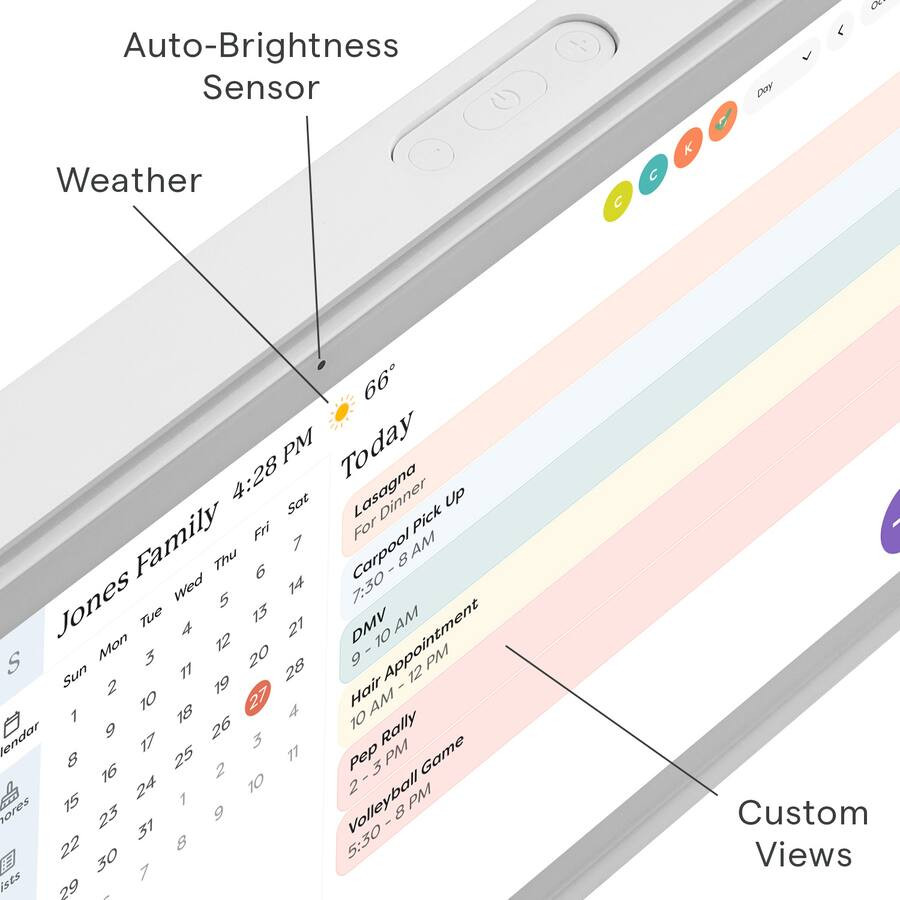 Skylight - Calendar: 15 Inch Touchscreen Smart Calendar and Chore Chart - White | Best Buy U.S.