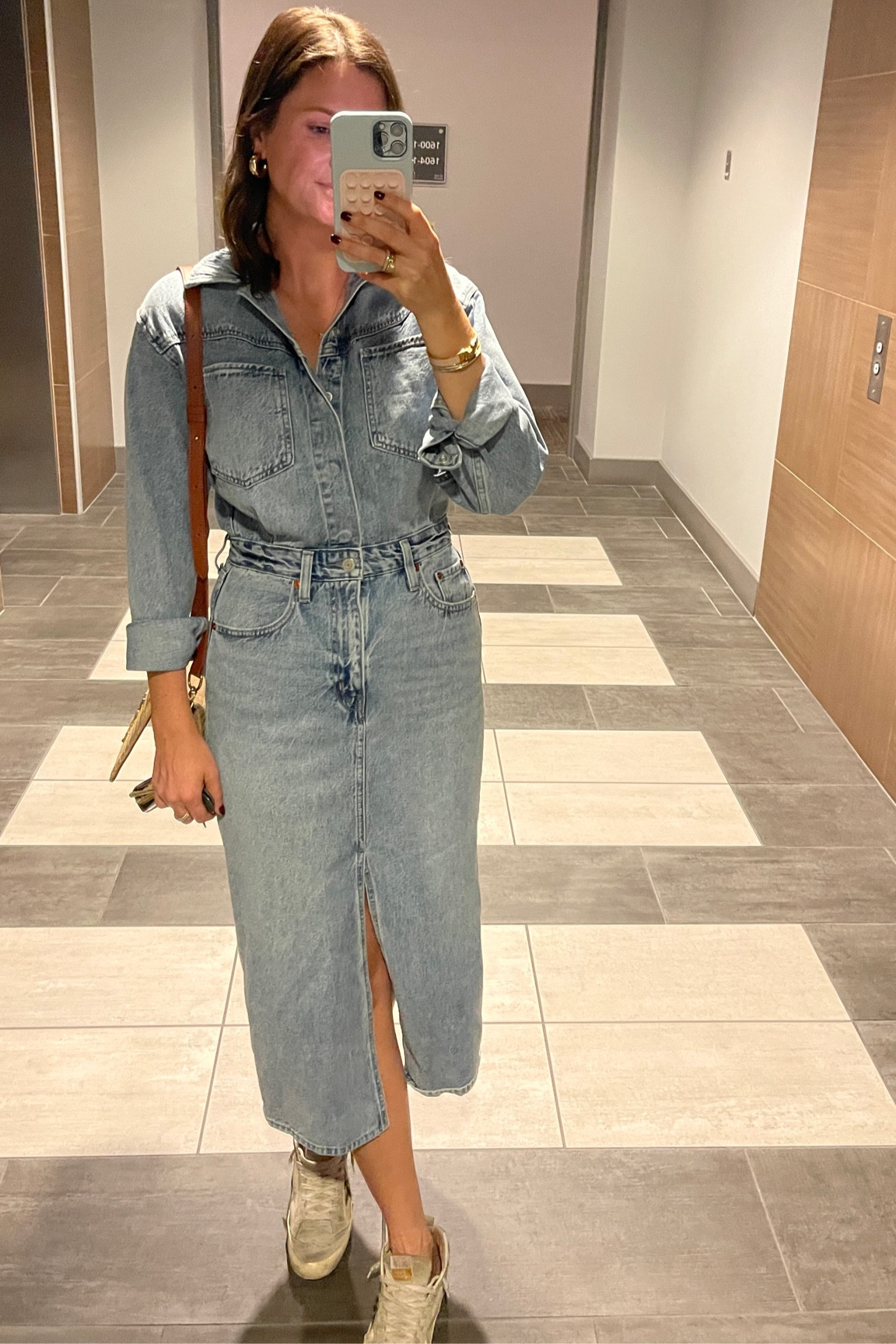 denim dress wearing size 27 🤍