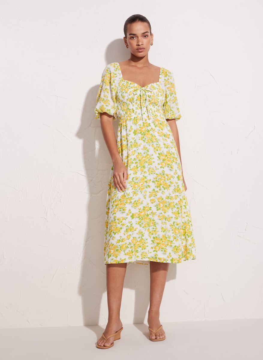 Velika Midi Dress Morello Floral Print | Faithfull (AU)