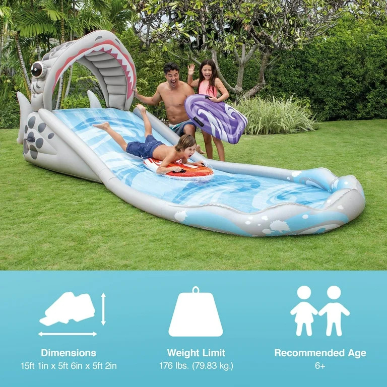 Intex Surf N Slide Inflatable Outdoor Splash Water Slide with 2 Surf Riders | Walmart (US)