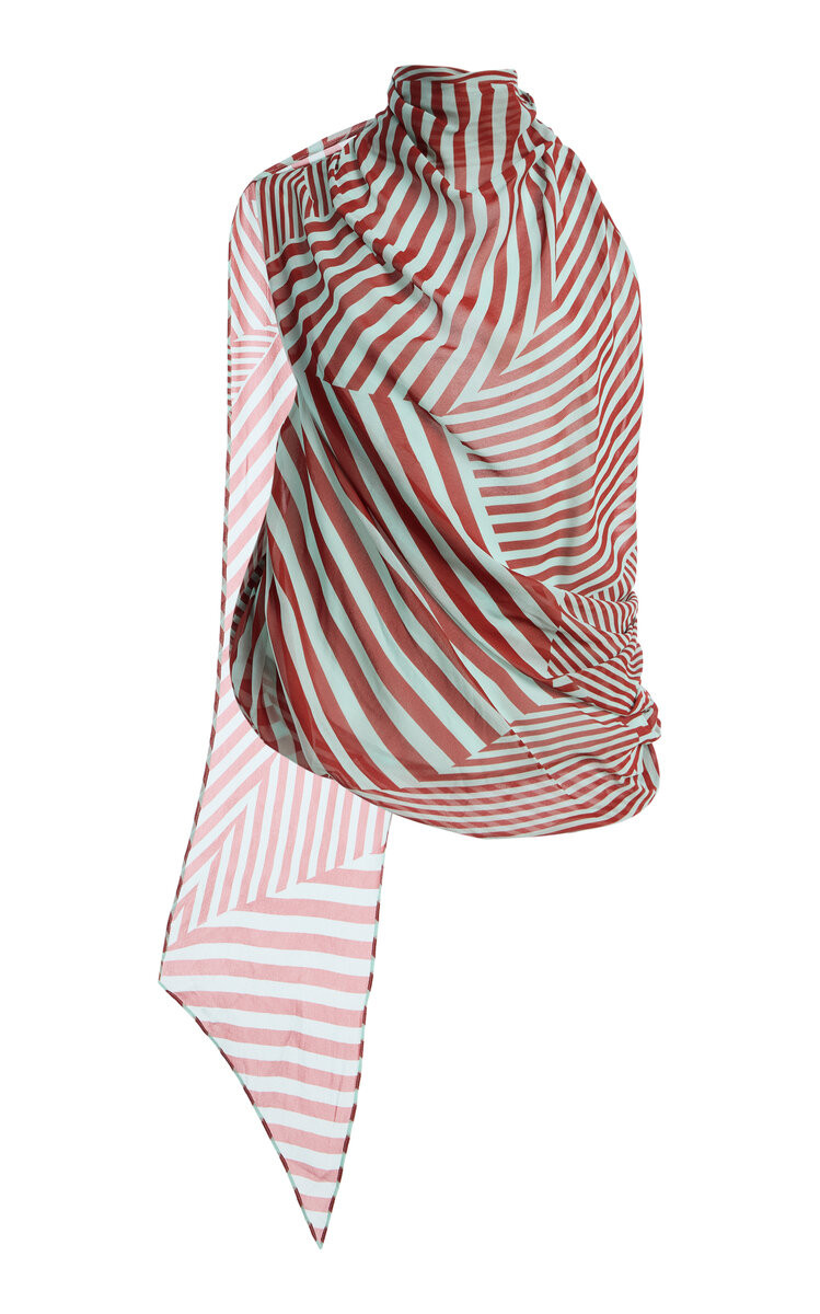 Exclusive La Isla Monorca Striped Chiffon Tie-Neck Top | Moda Operandi (Global)