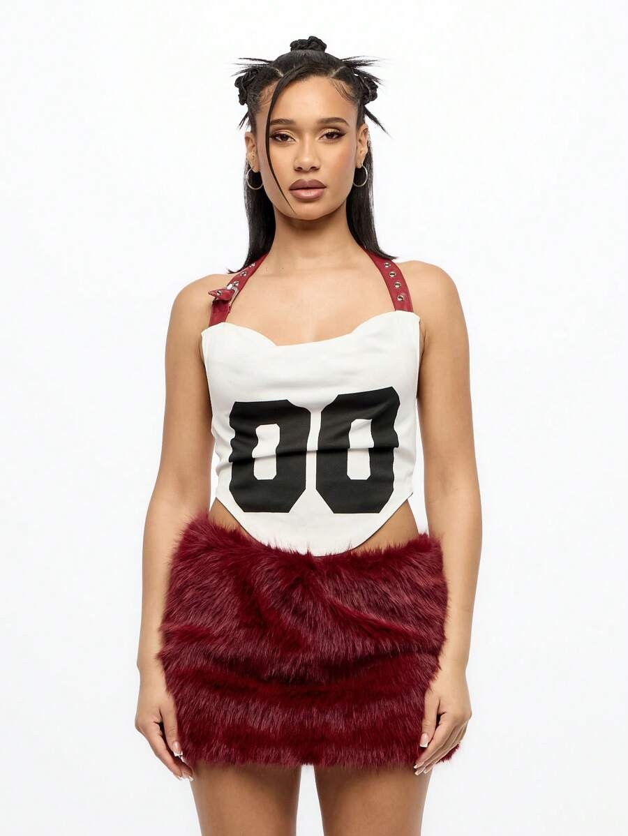 SUMWON WOMEN Luxurious Faux Fur Mini Skirt Winter Party Club Wear Plush Micro Skirt Festival Danc... | SHEIN