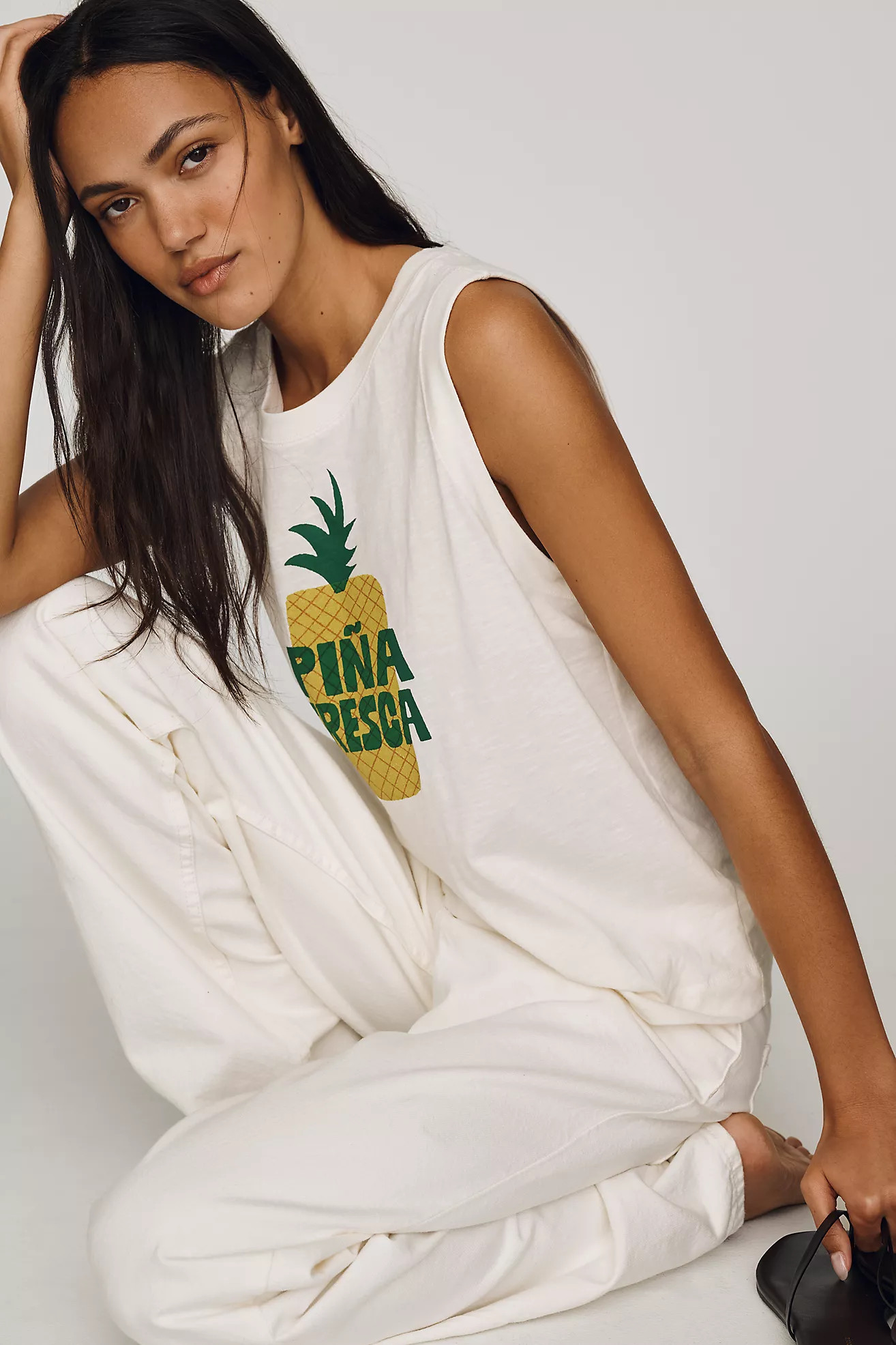 Maeve Cotton Piña Fresca Tee | Anthropologie (US)