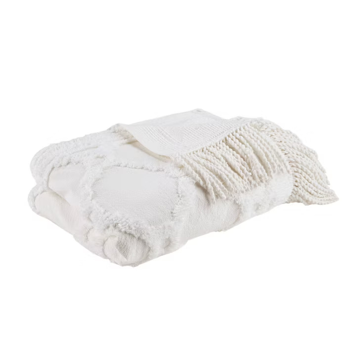50"x60" Hannah Cotton Tufted Throw Blanket | Target