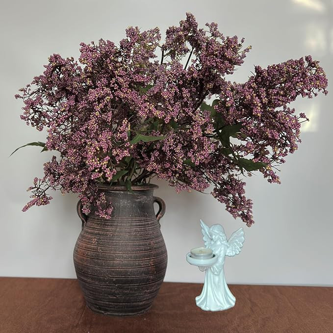3 Pcs Artificial Dusty Plum Berry Stem43.31 Inch Spring Faux Flowers Picks Branches Fake Realisti... | Amazon (US)