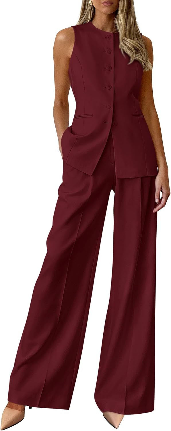 PRETTYGARDEN Women's 2 Piece Sets Business Casual Outfits | Amazon (US)