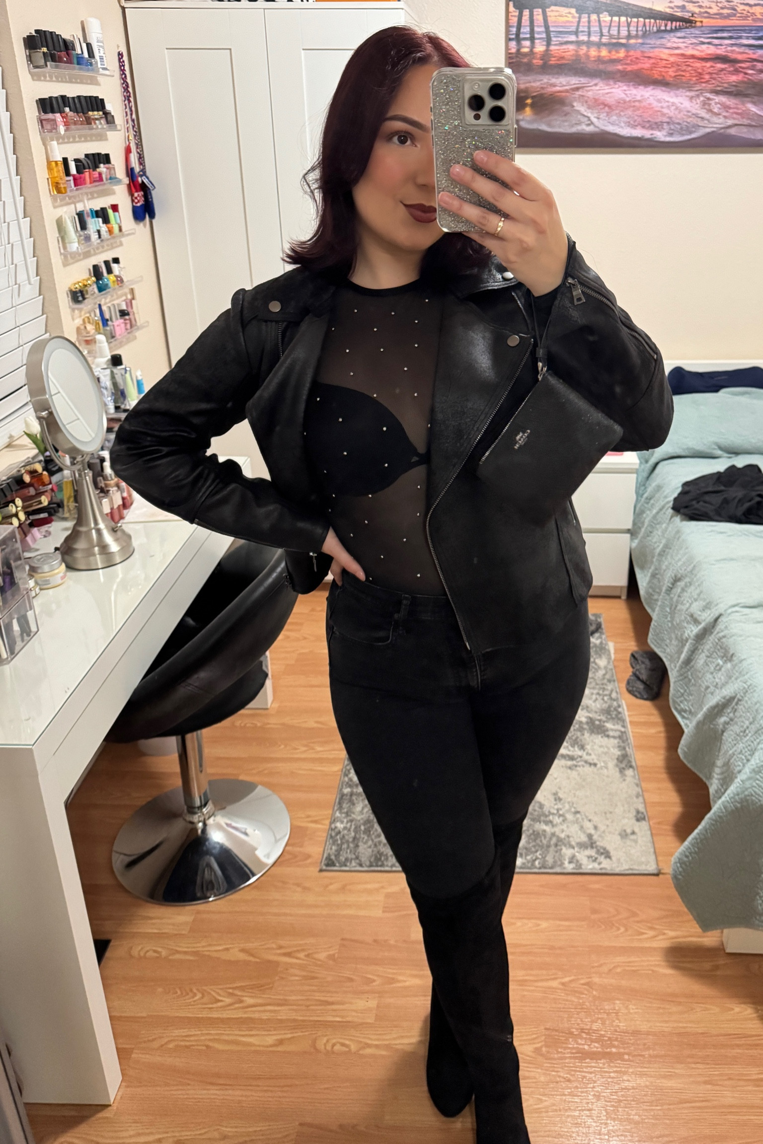 Can’t go wrong with an all black outfit 🖤 
Jeans Size 30/Regular
Top Size: Medium
Jacket: Mediumm

#LTKStyleTip #LTKGiftGuide