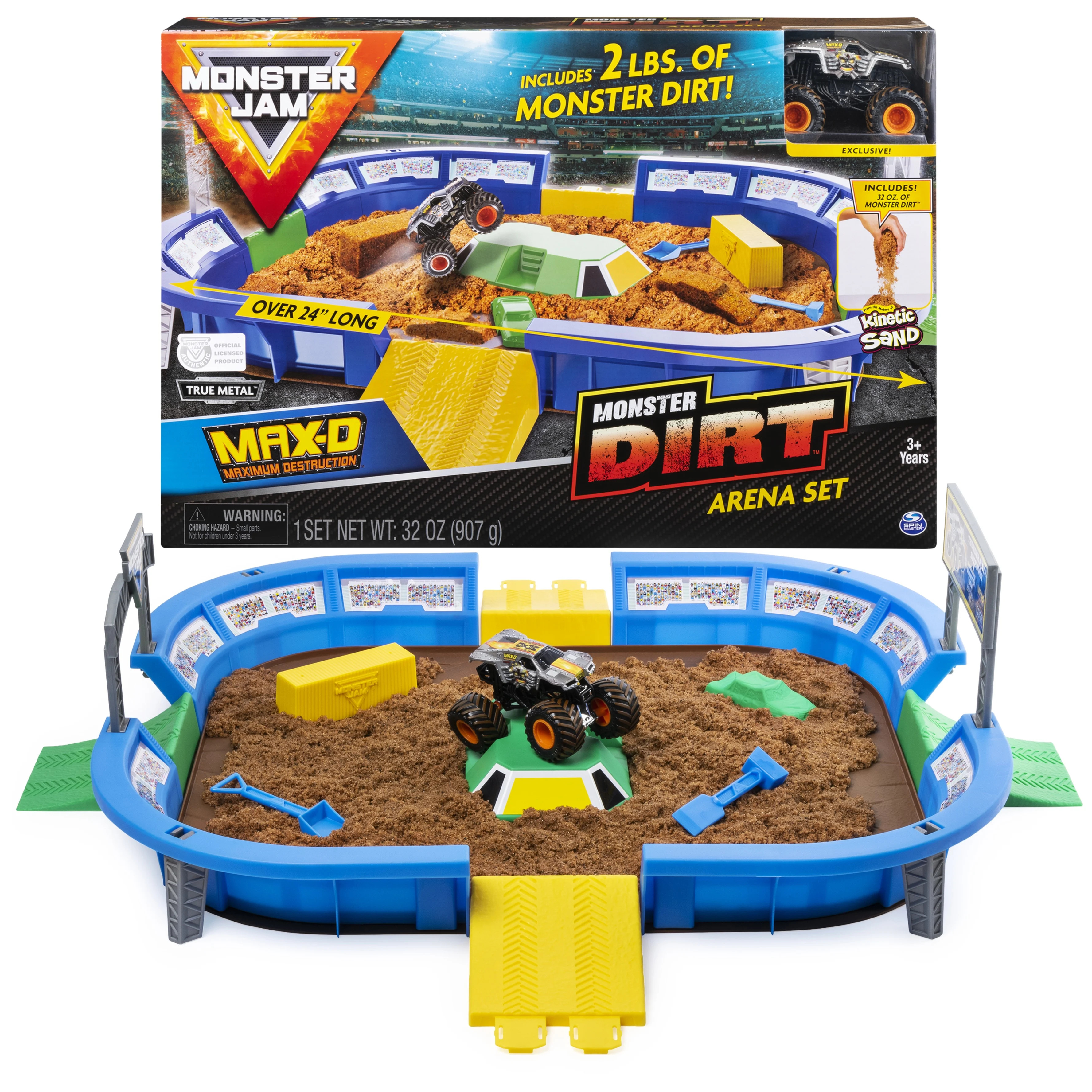 Monster Jam, Monster Dirt Arena 24-inch Playset with 2lbs of Monster Dirt and Exclusive 1:64 Scal... | Walmart (US)