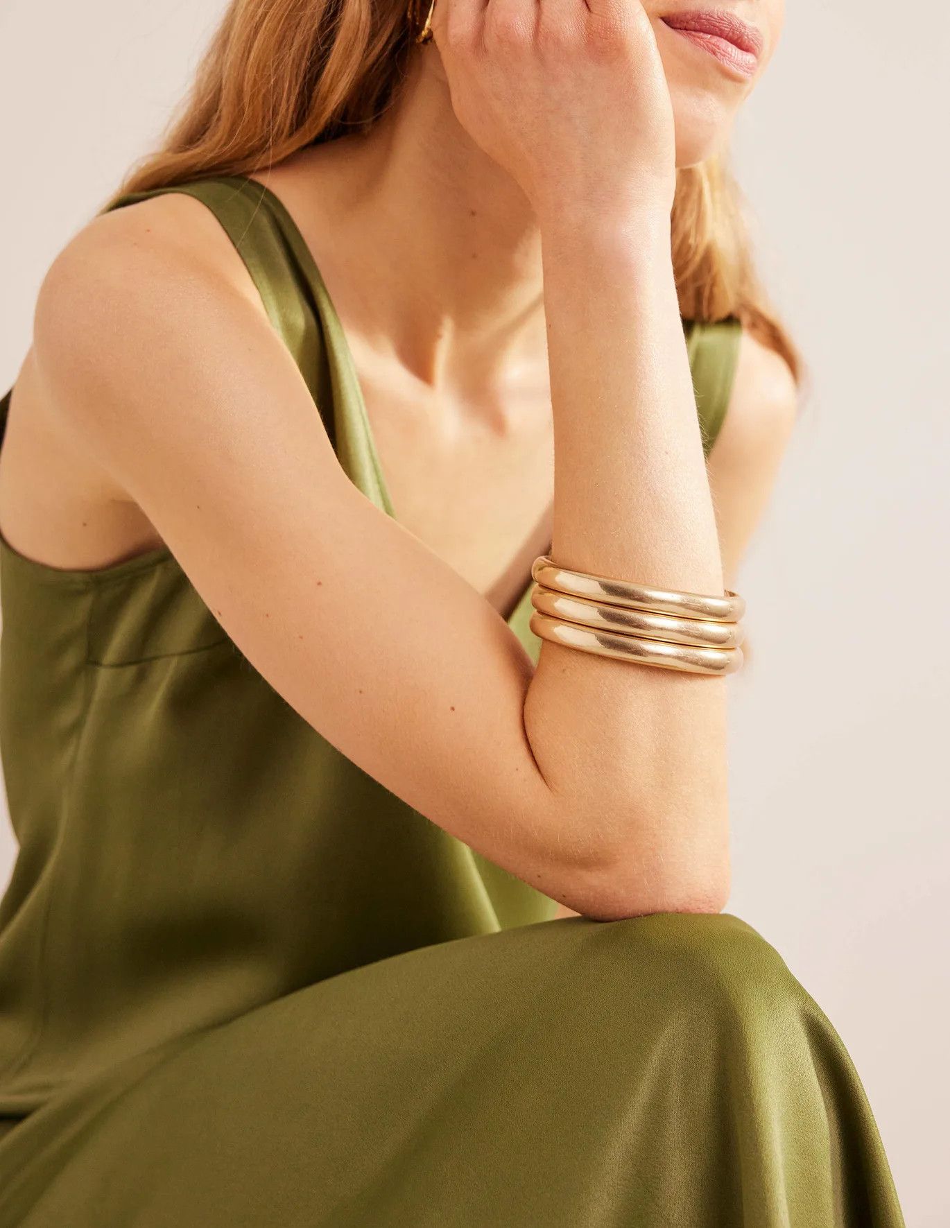 3 Pack Chunky Bangles - Gold | Boden (US)
