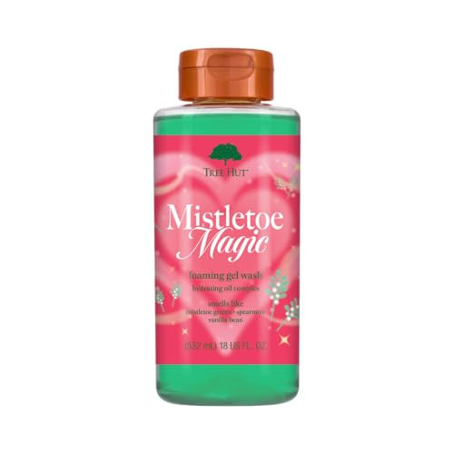 Tree Hut Mistletoe Magic Foaming Gel Wash, Moisturizing & Hydrating Body Wash with Shea Butter, Cleanses Skin Leaving It Soft & Fresh, Holiday Gift & Stocking Stuffer, 18 fl oz | Amazon (US)
