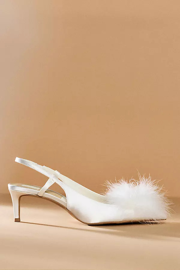 Dolce Vita Kamy Faux Fur Slingback Heels | Anthropologie (US)