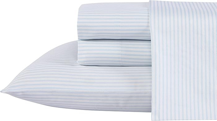 Laura Ashley - King Sheet Set, Buttery-Soft Bed Sheets with a Naturally Silky Smooth Cotton Satee... | Amazon (US)