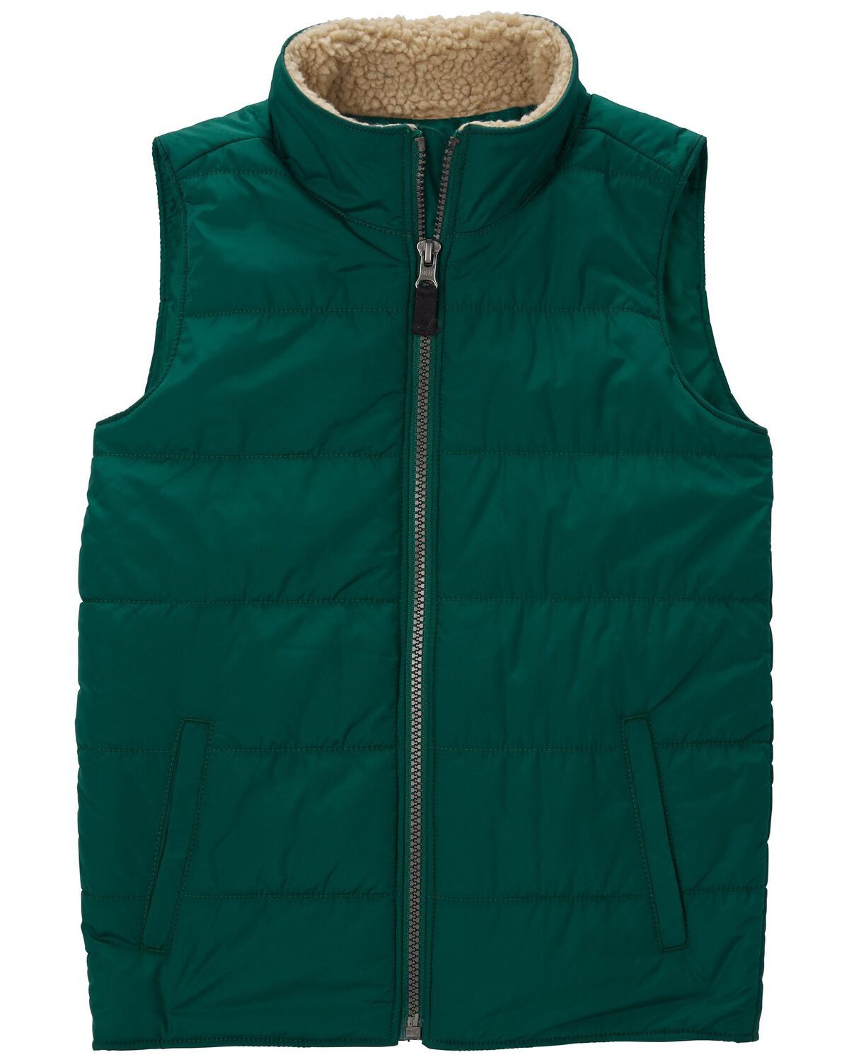 Green Kid Zip-Up Puffer Vest | carters.com | Carter's