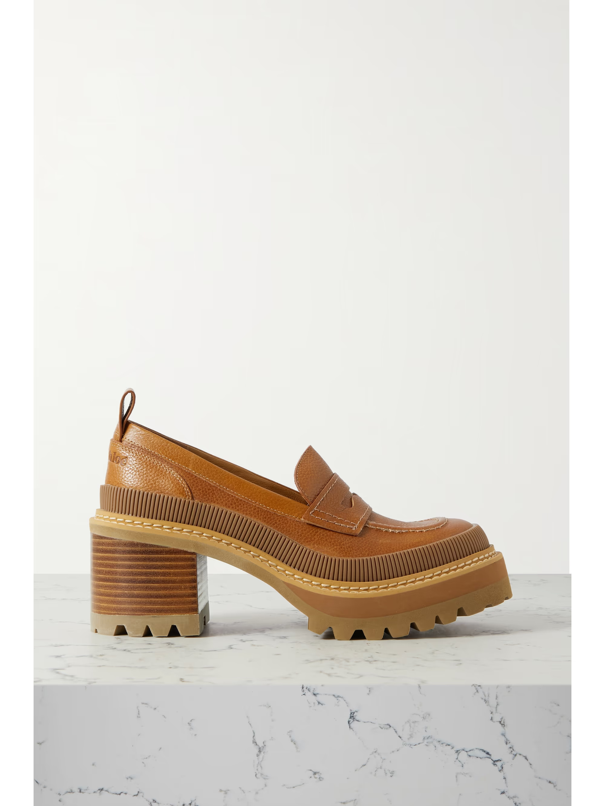 Mahalia textured-leather loafers | NET-A-PORTER (US)