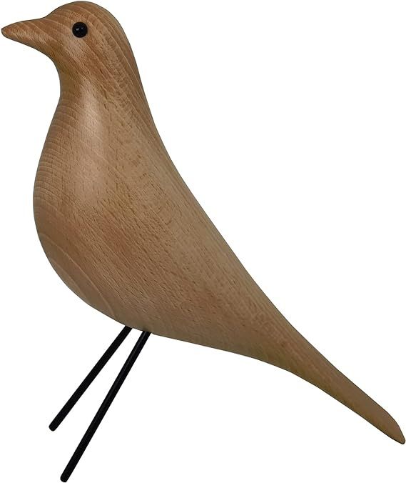 ThriBartLive Mid-Century House Bird Walnut Wood Home Décor, Modern Style Dove Ornaments (Wood) | Amazon (US)